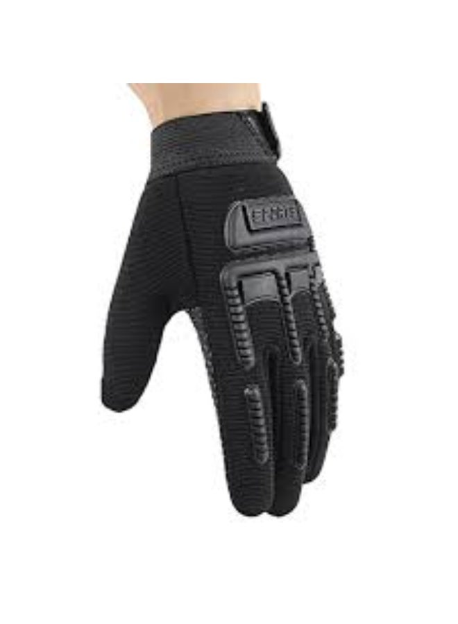 Imported full-finger grip gloves with strong knuckle protection. Breathable, anti-slip design for better control while riding. Suitable for motorcycles and scooters - Image 2